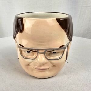 Just Funky The Office Dwight Schrute Head Brown and Cream Ceramic Face 20 oz Mug